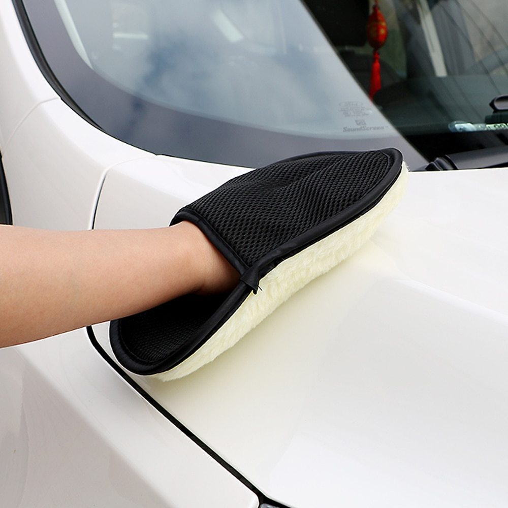 Soft Wool Car Washer Gloves 2pcs