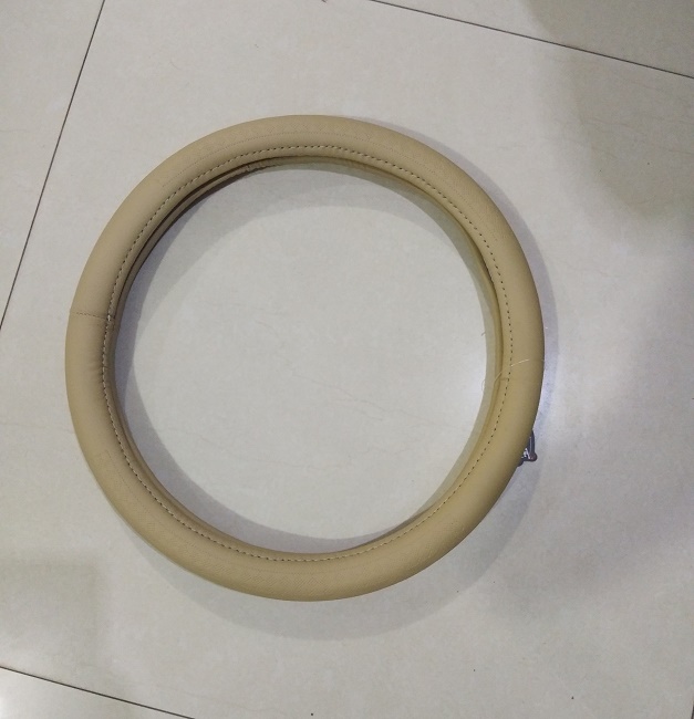 Car steering wheel cover-Cream