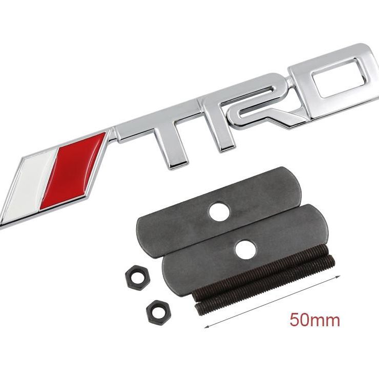 3D TRD Grille Emblem Stickers- Silver