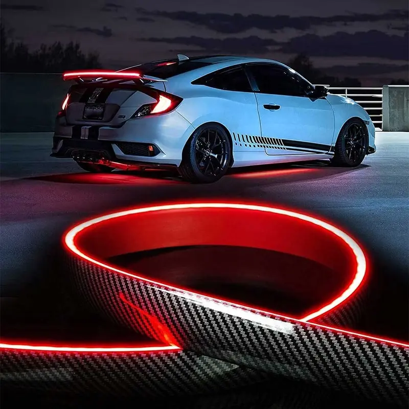 Car Universal Rear Wing Spoiler Light Flexible