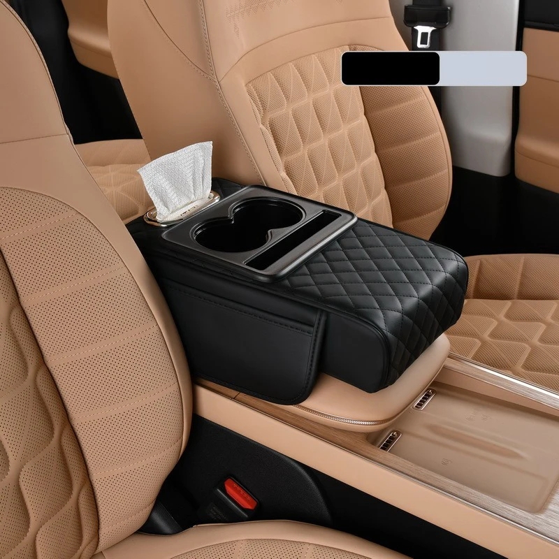 Luxury Car Armrest Console Box | Built-in Cup Holder & Tissue Box | Ultimate Comfort & Style