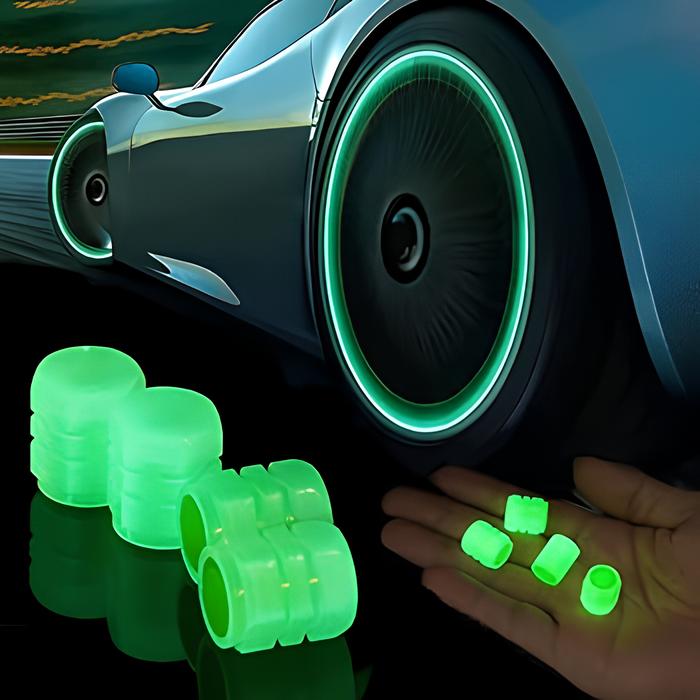 Tire Air Luminous Valve Cap- Glow in The Dark