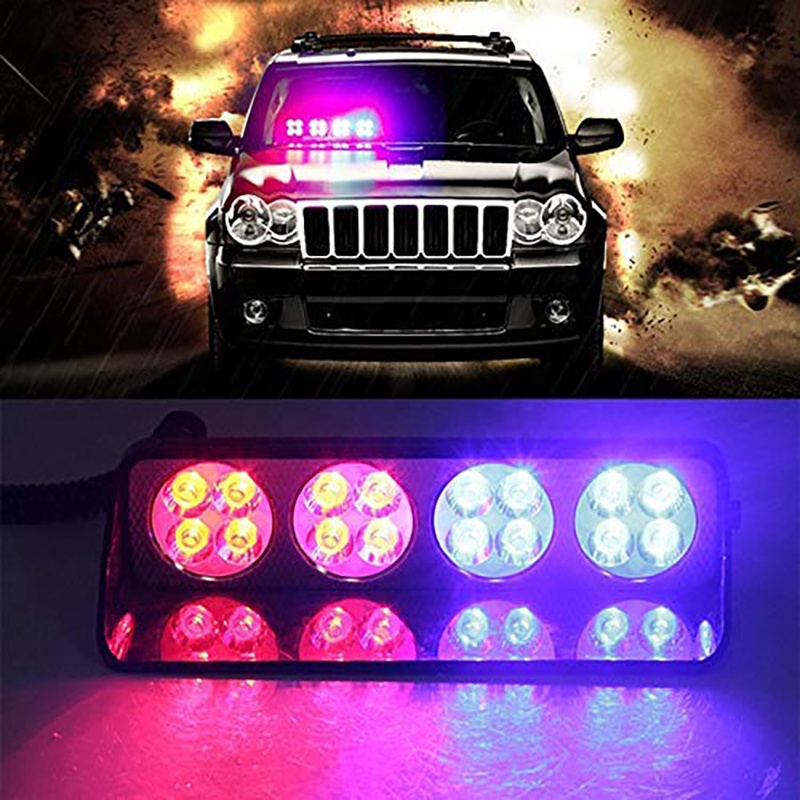 16 LED Car Flashlight-Color- Red & Blue