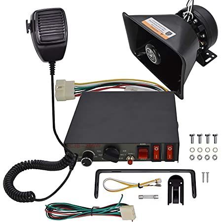 12V 200W 6 Sound Speaker Car Warning Alarm Fire Siren Horn PA with MIC System