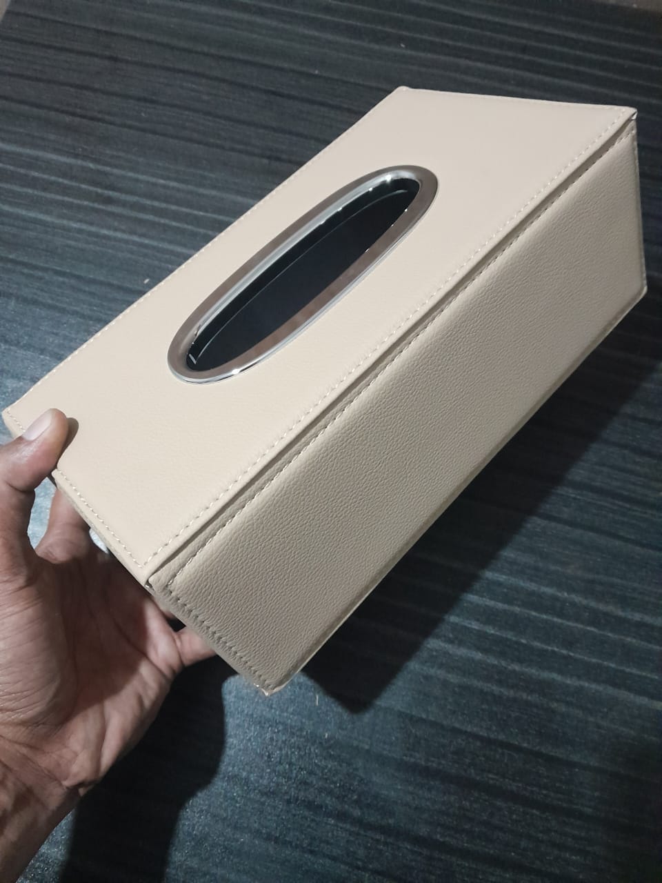 Tissue Box for Car Office House Etc- Beige color