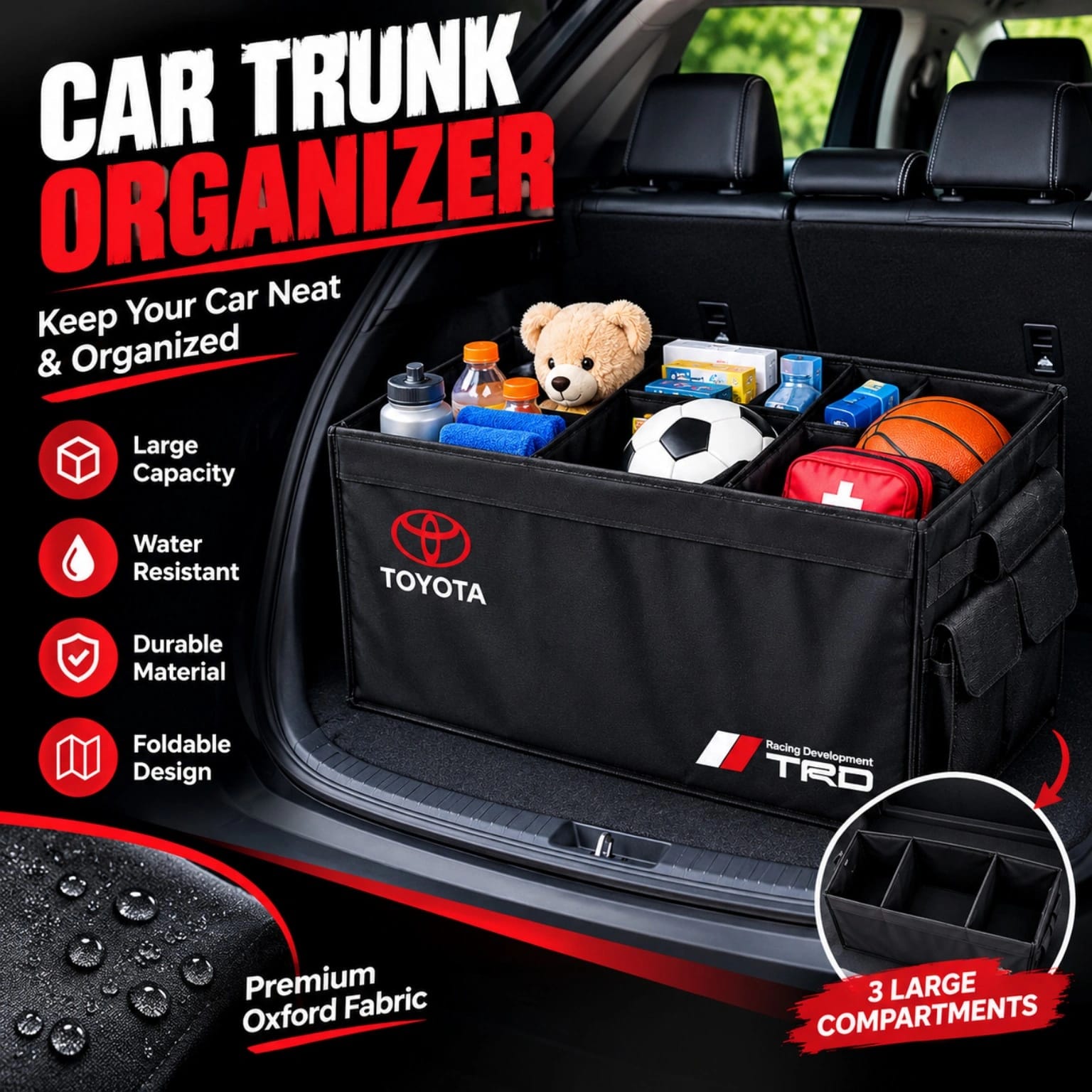 Foldable Car Trunk Organizer